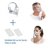 ResMed AirFit F20 Tam Yüz CPAP Maskesi (Large Boy) +ResMed S9 ve