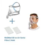 Resmed Quattro Air Tam Yüz CPAP Maskesi + S9 ve Air Serisi Filtre 2’li Paket