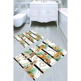 Resmiro Kaplan ve Halat Desenli Kaymaz Taban Yıkanabilir 2'li Desenli Banyo Paspası (50X60 cm - 60X100 Cm) - Renkli