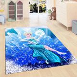 Resmiro Kaymaz Taban Yıkanabilir Elsa Desenli Dijital Baskılı Halı RSP56 - 140 x 200 cm - Renkli