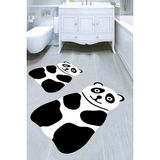 Resmiro Lazer Kesim Panda Desenli 2li Banyo Paspası (50X60 cm - 60X100 Cm) - Çok Renkli - 60 x 100 cm