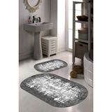 Resmiro Mat Eskitme Kaymaz Taban Yıkanabilir 2'li Desenli Banyo Paspası (50X60 cm - 60X100 Cm) - Renkli