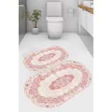 Resmiro Modern Motifli Kaymaz Taban Yıkanabilir 2'li Desenli Banyo Paspası (50X60 cm - 60X100 Cm) - Renkli