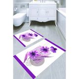 Resmiro Mor Papatyalar Desenli 2li Banyo Paspası (50X60 cm - 60X100 Cm) - Çok Renkli - 60 x 100 cm