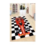 Resmiro MRC1457 Formula Bir Araba Desenli Dijital Baskılı Halı