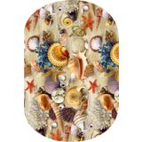 Resmiro Renkli Deniz Kabuklu 2'li Banyo Paspası(50x60 Cm - 60x100 Cm) Brc1652