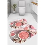 Resmiro Sabunlu Desenli Kaymaz Taban Yıkanabilir 2'li Desenli Banyo Paspası (50X60 cm - 60X100 Cm) - Renkli