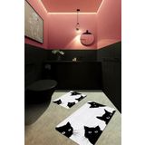 Resmiro Siyah Kedi Banyo Paspası