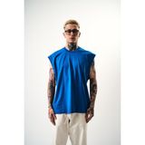 Respire Erkek Basic Tank Top Atlet Mavi