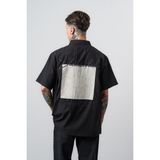 Respire Erkek Elementals Nakışlı Oversize Gömlek Siyah - XL