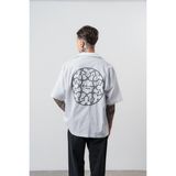 Respire Erkek Itsbyzey Nakışlı Oversize Gömlek Beyaz - XL