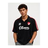 Respire Erkek Türkiye Retro Forma T-Shirt Siyah