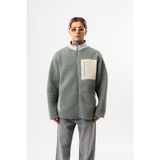 Respire Erkek Zip Oversize Teddy Ceket Yeşil - M