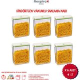 Respirox Home 6 Adet 4 Litre Vakumlu Dikdörtgen Saklama Kabı
