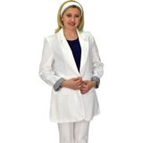 Ressam Kadın Ayrobin Tek Dügmeli Ceket BGL-ST03726 - 38 - Beyaz