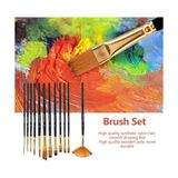 Ressam Sanat Malzemeleri Seti 12’li Fırça Seti + 5’li Metal Spatula | Akrilik,, Yağlıboya Için Profesyonel Sanat Malzemesi Sanatçı, Öğrenci, Hobi Kullanımı - Standart