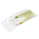 Restaurantware Bag Tek 7 x 5 In Treat Bags, 100 Mikrodalga Güvenli Kurabiye Torbası - Dudak ve Bant Tasarımı, Isıya Dayanıklı, Şeffaf Plastik Açılıp Kapanabilir Fırın Torbaları, Grese Dayanıklı, C&y,