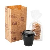 Restaurantware Çanta Tek Kraft Gazete Kağıdı Torba - 4 lb - 5 "x 3 1/4" x 9 1/2" - 100 sayım kutusu