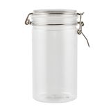 Restaurantware -Met Lux 32 oz Mason Kavanoz, Kapaklı 2 Hava Geçirmez Saklama Kavanozu - Kauçuk Conta, Geniş Ağız, Şeffaf Plastik Yuvarlak Kutular, Dayanıklı, Dökme Kuru Yiyeceklerin Mutfak ve Kiler
