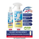 Resteril Anlık Klozet Dezenfektanı Sprey 2’li Set 200+500ml Klozet Kapağı Temizleyici Alkolsüz Hipokloröz Asit Tuvalet Koku Giderici Küf Klozet Temizleyici Ev Dezenfektanı
