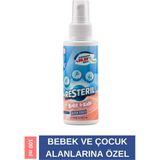 Resteril Bebek Dezenfektan Sprey Alkolsüz Bebek Dezenfektanı Seyahat Boy 100ml Saf Hipokloröz Okul Hijyen Spreyi Baby Kids - 100 ml