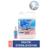 Resteril Bebek Dezenfektanı Alkolsüz Bebek Dezenfektan 5 Lt Saf Hipokloröz Baby Kids Oyun Matı Oyuncak Anaokulu Okul Hijyen Spreyi 100ml Set