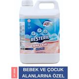 Resteril Bebek Dezenfektanı Çok Amaçlı Dezenfektan 5 Lt Saf Hipokloröz Baby Kids Anaokulu Okul Oyun Alanı Oyun Matı Oyuncak Hijyeni