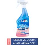 Resteril Bebek Yüzey Temizleyici Durulanmayan Çok Amaçlı Dezenfektan Sprey Mama Sandalyesi Oyun Matı Oyuncak Hijyen Spreyi Baby Kids 750ml