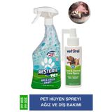 Resteril Kedi Çiş Kokusu Giderici Kedi Kumu Koku Giderici Köpek Koku Giderici Köpek Çiş Spreyi Ağız Kokusu Önleyici Set