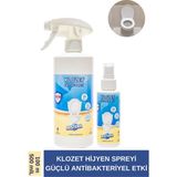 Resteril Klozet Kapağı Temizleyici 100ml Çanta Boy ve Tuvalet Temizleyici 500ml 2’li Set Hızlı Etkili Dezenfektan Sprey Alkolsüz Hipokloröz Asit Tuvalet Koku Giderici Küf Önleyici
