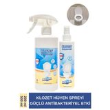 Resteril Klozet Temizleyici 2’li Set 200+500ml Hızlı Etkili Dezenfektan Sprey Klozet Kapağı Temizleyici Alkolsüz Hipokloröz Asit Tuvalet Koku Giderici Küf Önleyici