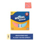 Resteril Klozet Temizleyici Dezenfektan Spreyi Mikro Fiber Bez Tuvalet Temizleyici Sarı Bez