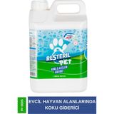 Resteril PET Köpek Koku Giderici Parfümsüz Köpek İdrar Kokusu Giderici Kedi Çiş Kokusu Giderici Kedi Kumu Koku Önleyici Dezenfektan 5 Lt