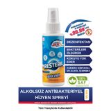 Resteril Seyahat Boy 100ml Dezenfektan Sprey Alkolsüz Parfümsüz Hipokloröz Asit Koku Giderici Çok Amaçlı Hijyen Spreyi