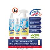 Resteril Tuvalet ve Klozet Kapağı Temizleyici Dezenfektan 3’lü Set 100+200+500ml Hızlı Etkili Dezenfektan Sprey Alkolsüz Hipokloröz Asit Tuvalet Koku Giderici Küf Temizleyici Yüzey Dezenfektanı