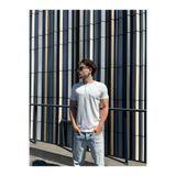 Restina Store Henley Yaka Tişört Beyaz | Modal Kumaş Likralı Erkek Tişört