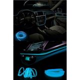 restinal Araç İçi Buz Mavi Neon İp Led Ambiyans Aydınlatma 2 Metre Esnek Şerit Torpido Kapı Dekor