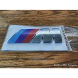 Restinal Bmw M Krom Kaplama Bagaj Arması Yazısı Logosu 3m 3D Abs Bmw E46 M Rozeti (8cm x 3cm M Logo) - 1 adet
