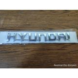 Restinal Hyundai Bagaj Yazısı Logo Arma 3D Krom Kaplama Plastik Oto Çamurluk Bagaj Orijinal Tip - 1 adet
