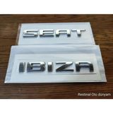 Restinal Seat Ibiza Uyumlu Bagaj Yazısı Plastik Krom Harf Seti 3m Bantlı Arma Logo Emblem Oto Bagaj Yazı 3D - 1 adet