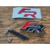 Restinal Seat Leon Ibiza Toledo Fr Ön Panjur Arması Vidalı Kırmızı Siyah Metal Logo Spor Fr Amblem - 1 adet