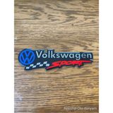 Restinal Volkswagen Sport Sticker Logo 3D Yapıştırma Oto Cam Kapı Bagaj Dekor Siyah Kırmızı Mavi - 1 adet