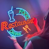 Restoran Neon Metal Tabela - Canlı LED Neon Duvar Sanatı Metal Destekli Restoran Dekoru, Bar, Kafe veya Lokanta için İdeal. Göz Alıcı Neon Işıklı Tabela (Orta Uzaktan Kumandalı)