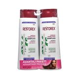 Restorex 500 ml 2'li Dökülmelere Karşı Etkili Şampuan Vegan İçerik ile Dökülen Saçlar için