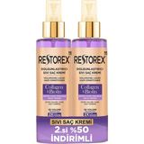 Restorex Collagen ve Biotin Dolgunlaştırıcı Sıvı Saç Kremi 2 x 200 ml Güçlendirici Etki ile - 1