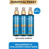 Restorex Hyaluronic Glycolic Acid Nemlendirici Canlandırıcı Sıvı Saç Kremi 3 x 200 ml