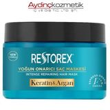 Restorex Keratin & Argan Yoğun Onarıcı Saç Maskesi 300 ml - 12 Adet