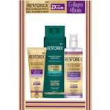 Restorex Keratin&argan Şampuan 500 Ml&collagen&biotin Dolgunlaştırıcı 3'lü Saç Bakım Seti