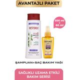 Restorex Speed Strong Onarıcı Saç Bakım Yağı 80 ml + Saç Dökülmesine Karşı Şampuan 500 ml Sağlıklı Uzama Etkili