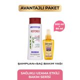 Restorex Speed Strong Onarıcı Saç Bakım Yağı 80 ml + Saç Dökülmesine Karşı Şampuan 500 ml